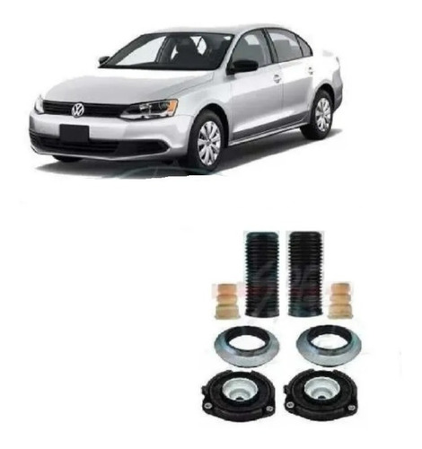 Kit Coxim Batente Coifa Dianteiro Jetta 2005 A 2012