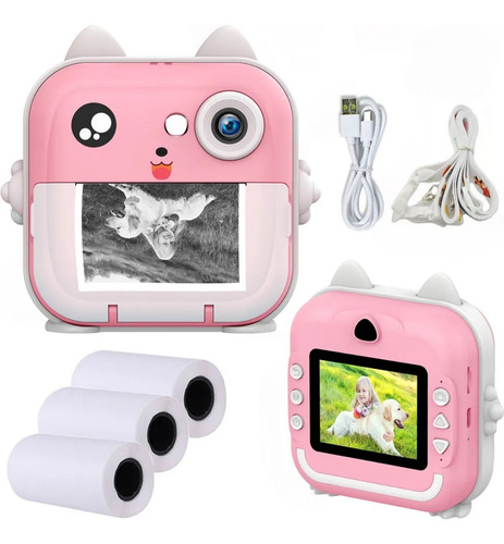 Mini Câmera Instantânea Térmica Para Crianças Imprime Na Hor