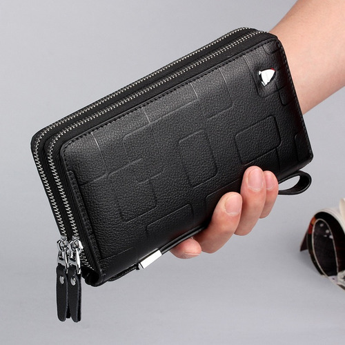 Bolso De Mano De Cuero Multitarjeta For Hombre