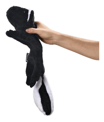 Brinquedo Gambá De Pelúcia Para Cães - Pp174 Cor Preto e Branco