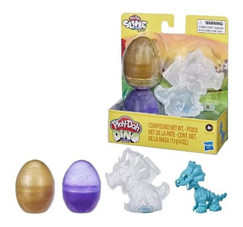 Slime Play Doh Dinossauro Ovo E Esqueleto Colorido Hasbro
