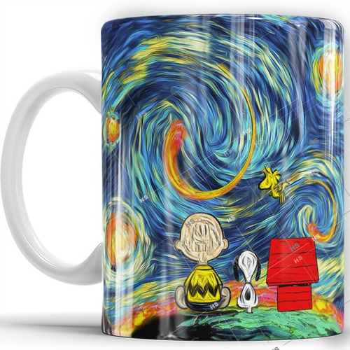 Taza Snoopy Van Gogh Edición Especial Amigos