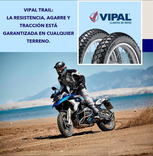 Vipal Tr300 130/80-18 + 90/90-21 Doble Propósito Usa Cámara