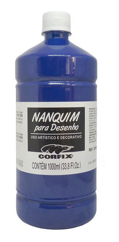 Tinta Nanquim Corfix 325 Azul Ultramar 1000ml