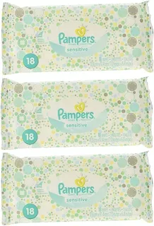 Pampers Sensitive Wipes 18 Count 3 Pack