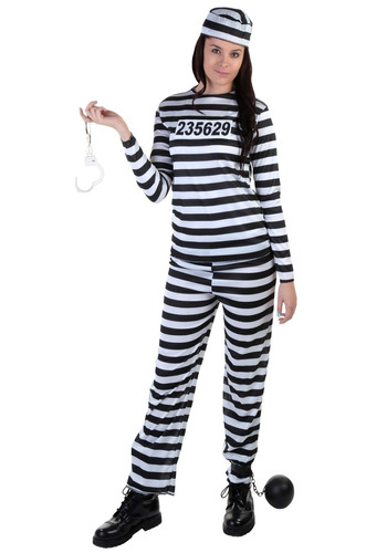 Disfraz Para Mujer De Prisionera Talla Plus- Halloween 