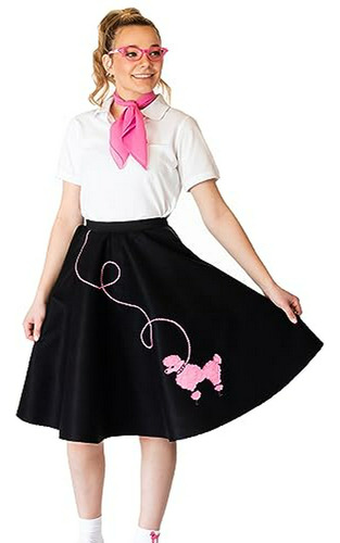 Conjunto Poodle Skirt Años 50.