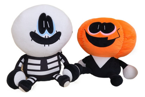 Lindos Muñecos De Peluche Con Forma De Calabaza Y Esqueleto