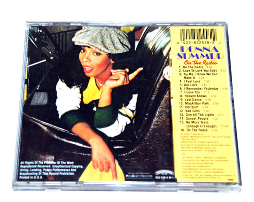 Donna Summer - On The Radio Cd 1979 Import Disco Era C1 (Usado)