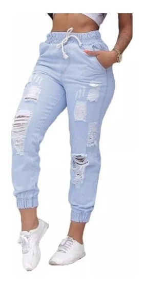 calça jeans feminina com punho