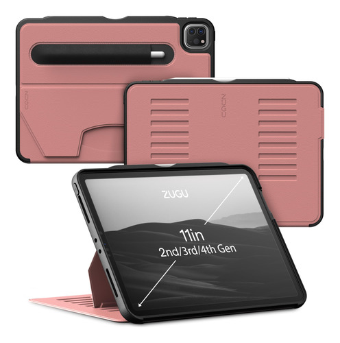 Funda Para iPad Pro De 11  Protectora Delgada Ajustable Rosa