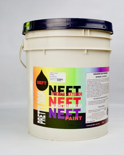 Pintura Clase A Pretty Drop Blanco Cuñete Marca Neft