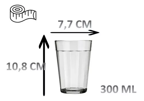 Jogo 12 Copo Americano Grande 300ml Nadir Figueiredo