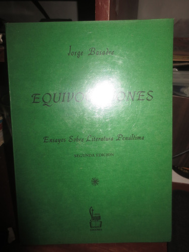 Libro Equivocaciones  De Jorge Basadre 1988 