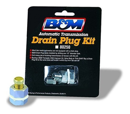 B&m 80250 Automatic Transmission Universal Drain Plug Kit