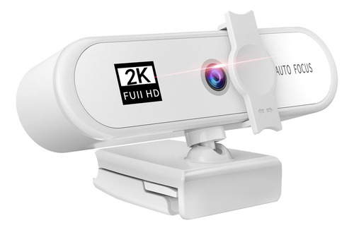 1080p/2k/4k Full Hd Computador Webcam, 2k Branco