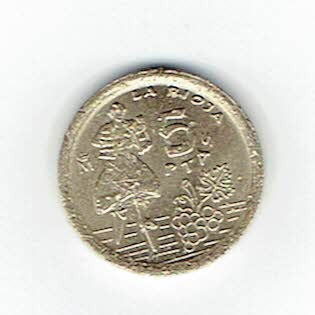 Moneda De España, 5 Pesetas, La Rioja, 1995.  Jp