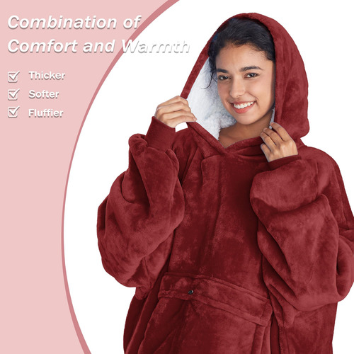 Manta Con Capucha Oversized Catalonia, Sudadera Cómoda De