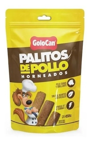 Palitos Golocan De Pollo Horneados Golosinas Perros X 450gr