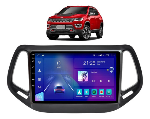 Multimidia Jeep Compass 9p Android 4gb Octacore Voz 64gb 4g