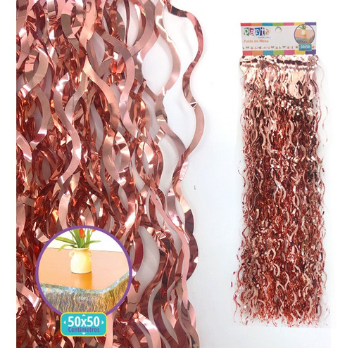 Cortina Metalica Rose Gold Holografica 100x200 Cms Cortina Metalica Rose Gold Holografica 100x200 Cms