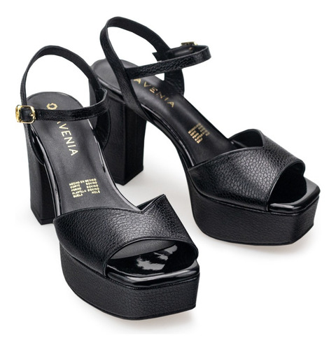 Zapatillas De Tacón Davenia De Piel Sandalia De Dama Daniela