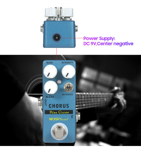 Pedal De Efeitos. Efeito Chorus Guitar Ocean Bypass Rate