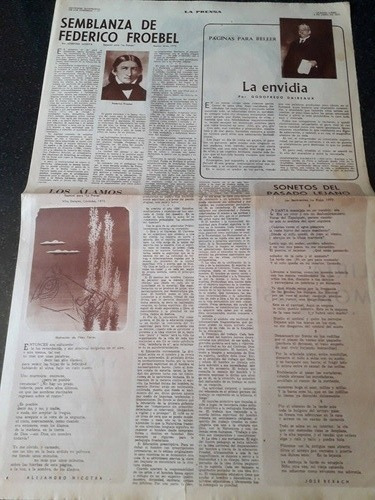 Diario La Prensa 9 4 1972 Picasso Boleadora Sarmiento Muñiz 