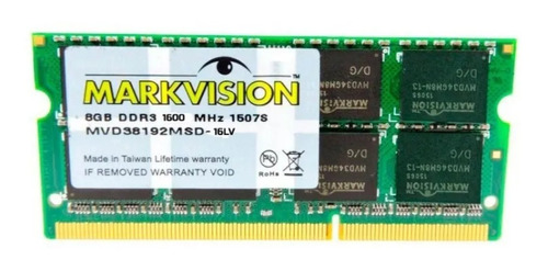 Memoria RAM color verde 8GB 1 Markvision MVD38192MSD-16LV