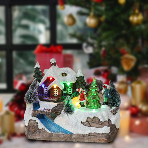 Jjzs Cena De Neve De Natal, Vila Iluminada No Estilo B