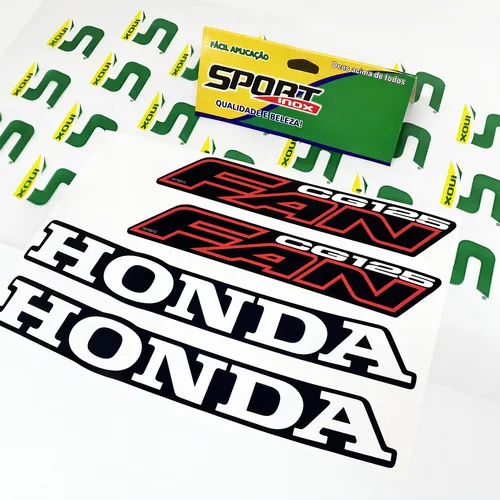 Set de adhesivos para moto Honda Cg Fan 125 2006, color negro