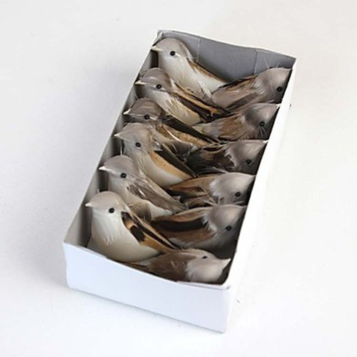 J Paquete De 48 Piezas De Aves De Plumas Artificiales Aves
