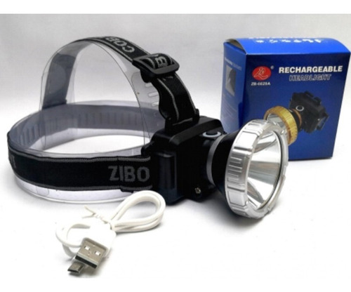 Imagen 5 de 11 de Linterna Minero Vincha De Cabeza Led Recargable Usb 5 Watts