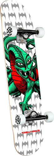 Powell Peralta Cab Dragon - Patineta Completa, Blanco, 7.5 X