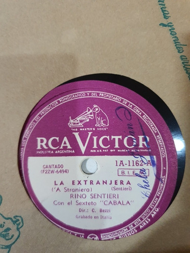 Disco De Pasta-lote 5 Rca Victor-551-los Temas En Las Fotos