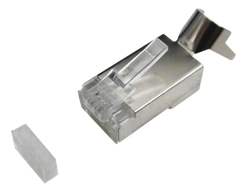 Conector RJ45 CAT6 Blindado Profissional Cat6a Cat7 Plug Kit C/10pçs