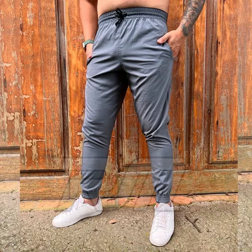 Cal a Jogger Slim Preto Treino Elastano Acad mia Corrida