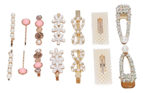 Juego De Pinzas Para El Pelo Simulation Pearl Barrettes, 14