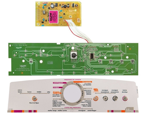 Placa Compatível Lavadora Brastemp Ative! 11kg Bwl11 Adesivo