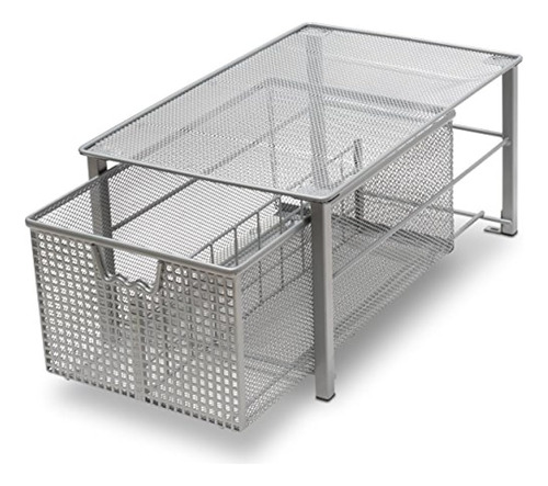 Organizador De Cesta De Malla Decobros, Plateado (grande - 1