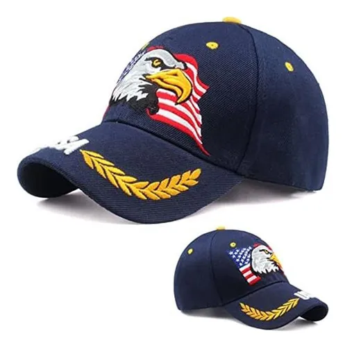 Usa-bandera Eagles-hat American Baseball-cap Bordado Azul Ma