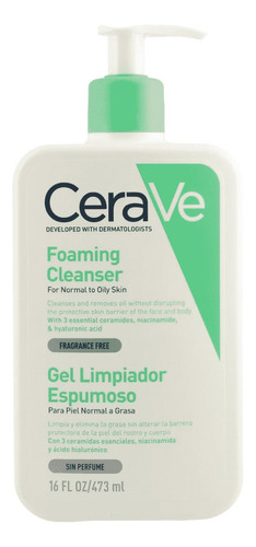 Cerave Gel Limpiador Espumoso 473 Ml