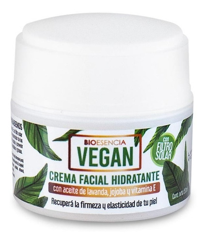 Crema Facial Hidratante Vegana Bioesencia