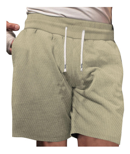 Q Bolsillos Casuales Con Cordón De Color Liso Para Hombre El