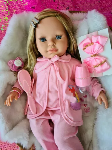 Boneca Reborn Realista Menina Linda Princesa Com Acessórios - Chic