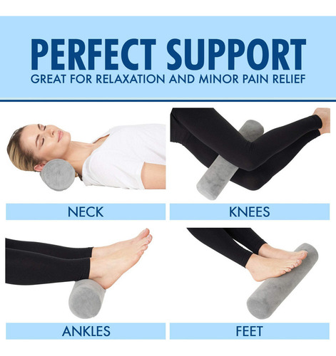 2024 Almohada Redonda De Cilindro Cervical, Funda Extraíble