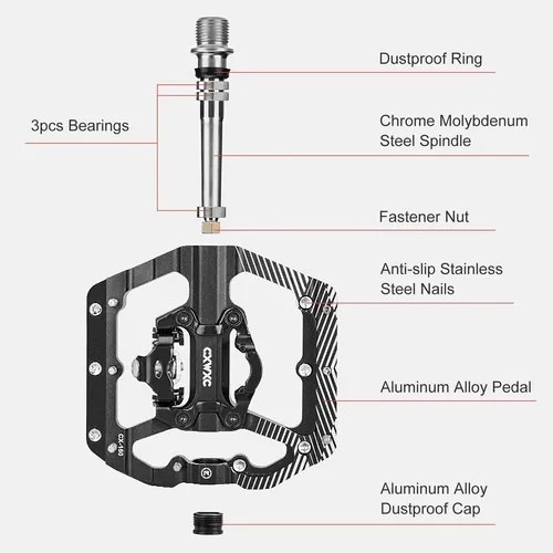 Gtr Pedal Mtb Pedal De Bicicleta Multiusos De Doble