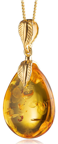 Amber By Mazukna - Colgante De Ámbar Báltico Para Mujer, Got