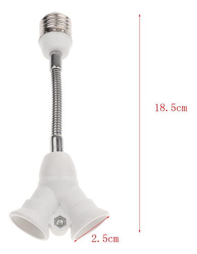E27 Extendido A 2 Enchufes E27 Base Enchufe Adaptador De