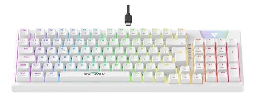 Teclado Mecânico Gamer Force One Yari Preto RGB Switch Gateron